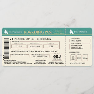 carte d'invitation originale pour le 60e anniversa