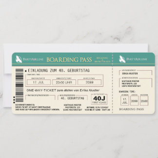 carte d'invitation originale pour les 40 ans