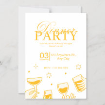 Carte d'invitation personnalisable pour dîner