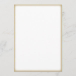 Carte d'invitation personnalisée avec bordure doré