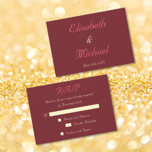 Carte d'invitation personnalisée élégante de répon