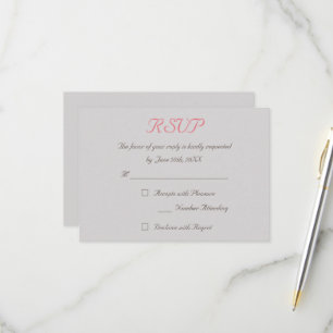Carte d'invitation personnalisée élégante grise po