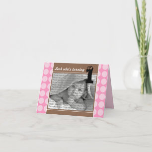 Carte d'invitation personnalisée Pink Anniversaire