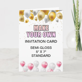 Carte d'invitation personnalisée pour Faire-part d