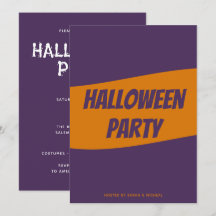 Carte d'invitation personnalisée pour Halloween