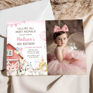 Carte d'invitation photo d'anniversaire avec des a