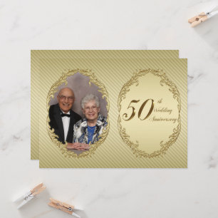 Carte d'invitation photo pour les 50 ans de mariag