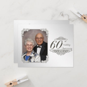 Carte d'invitation photo pour les 60 ans de mariag
