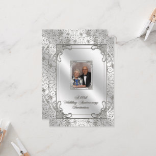 Carte d'invitation photo pour les 60 ans de mariag