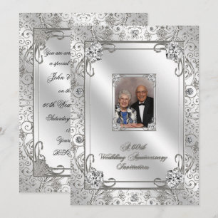 Carte d'invitation photo pour les 60 ans de mariag