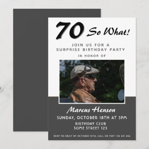 Carte d'invitation photo pour une fête d'anniversa