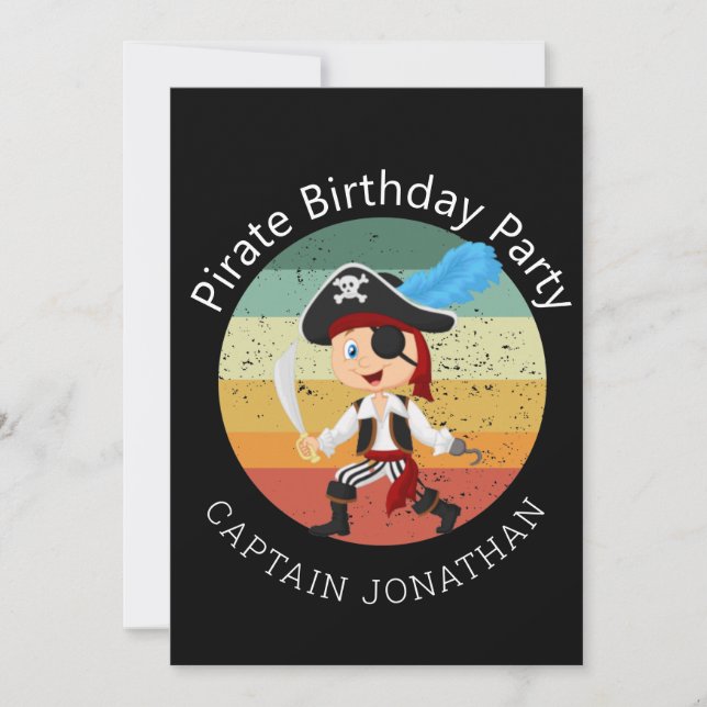 Carte d'invitation Pirate Boy Party (Devant)