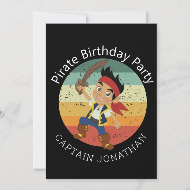 Carte d'invitation Pirate Boy Party (Devant)
