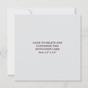 Carte d'invitation plate personnalisée blanc cassé