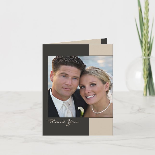 Carte d'invitation pliée avec remerciements (Devant)