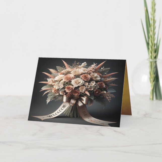 Carte d'invitation pliée de bienvenue (Devant)