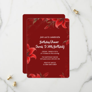 Carte d'invitation pour 30 ans modèle numérique d'