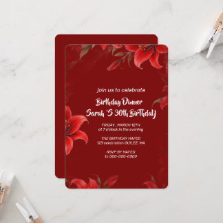 Carte d'invitation pour 30 ans modèle numérique d'