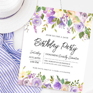 Carte d'invitation pour 50e anniversaire à motif f