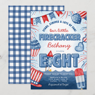 Carte d'invitation pour anniversaire le 4 juillet 