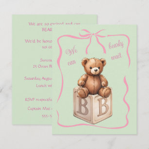 Carte d'invitation pour Baby Shower Nous pouvons à