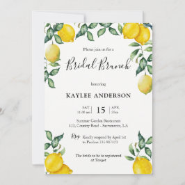 Carte d'invitation pour Brunch nuptial aux citrons