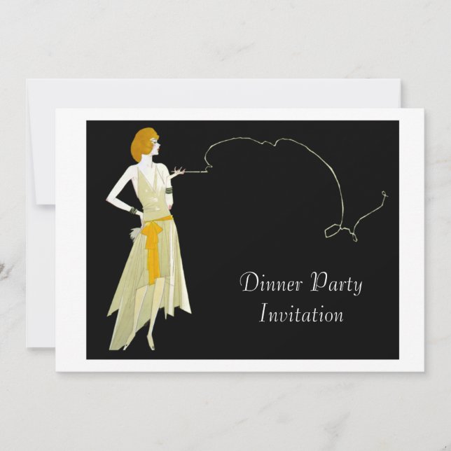 Carte d'invitation pour dîner classique (Devant)