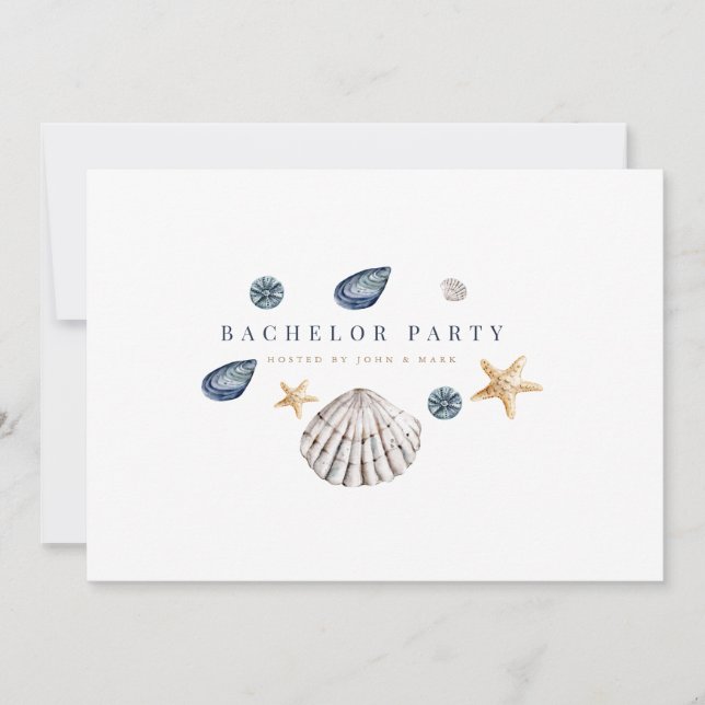 Carte d'invitation pour enterrement de vie de garç (Devant)