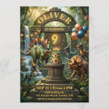 Carte d'invitation pour fête d'anniversaire de din