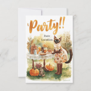Carte d'invitation pour fête d'automne – Rassemble