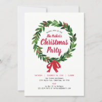 Carte d'invitation pour fête de Noël / vacances