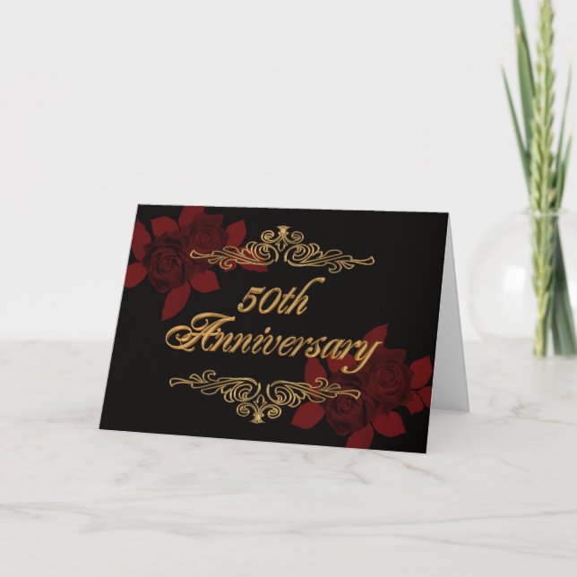 carte d'invitation pour fête du 50e anniversaire r (Devant)