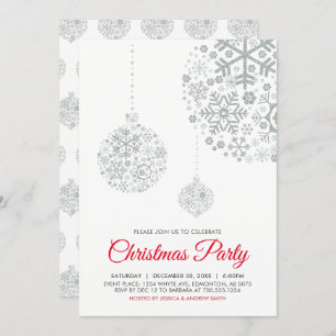 Carte d'invitation pour fêtes de Noël