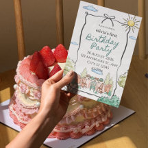 Carte d'invitation pour la 1ère fête d'anniversair