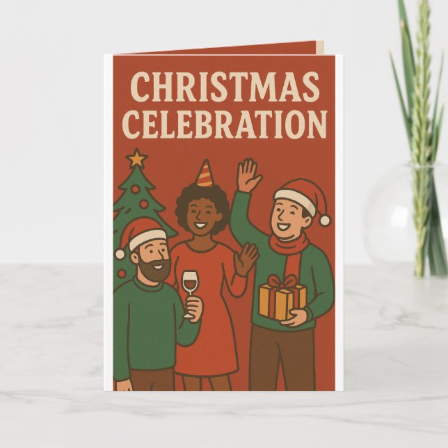 CARTE D'INVITATION POUR LA CÉLÉBRATION DE CHRISMAS (Devant)