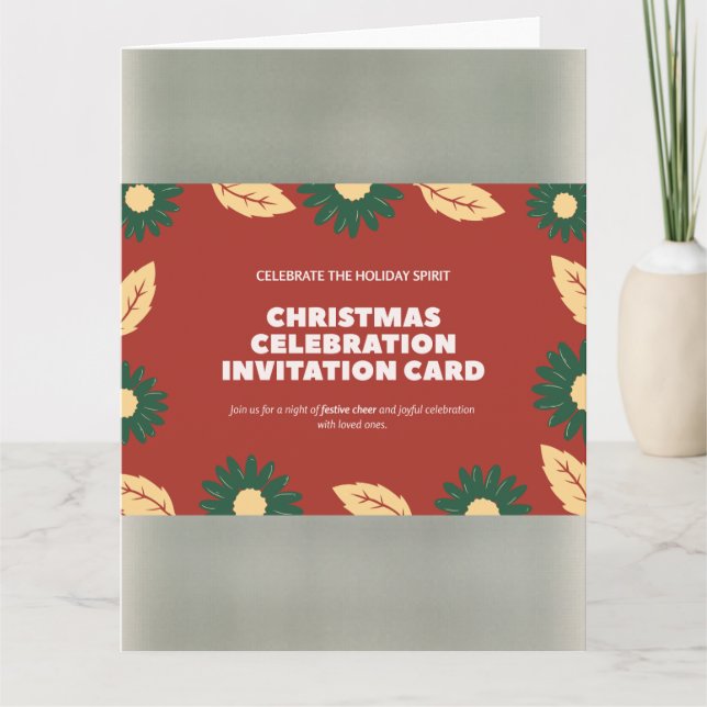 CARTE D'INVITATION POUR LA CÉLÉBRATION DE CHRISMAS (Devant)