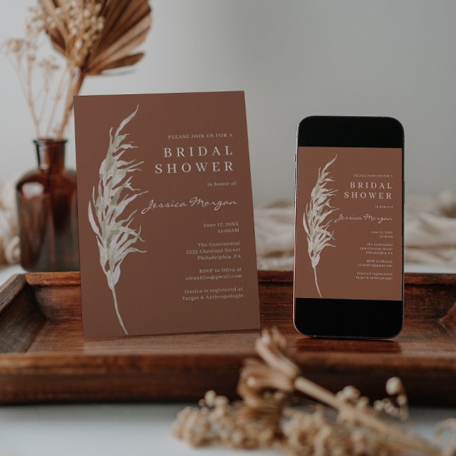 Carte d'invitation pour la douche nuptiale en terr (Créateur téléchargé)