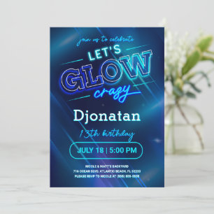 Carte d'invitation pour la fête d'anniversaire Blu