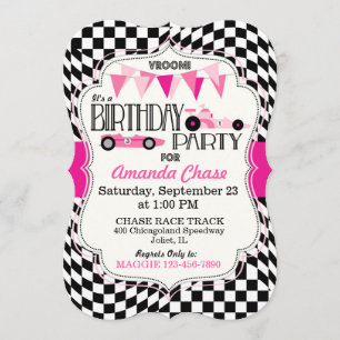Carte d'invitation pour la fête d'anniversaire de 