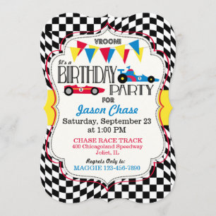 Carte d'invitation pour la fête d'anniversaire de 