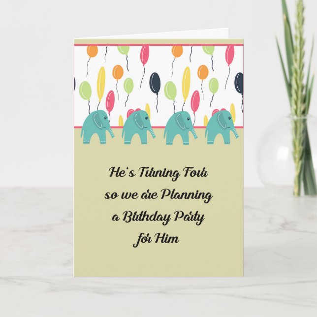 Carte d'invitation pour la fête d'anniversaire du  (Devant)