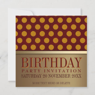 Carte d'invitation pour la fête d'anniversaire Ret