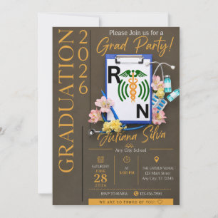 Carte d'invitation pour la fête de fin d'études d'