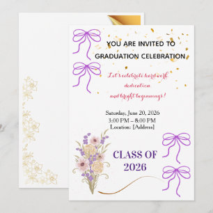 Carte d'invitation pour la fête de remise des dipl