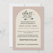 Carte d'invitation pour la fête de remise des dipl