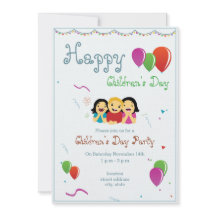 Carte d'invitation pour la fête des enfants