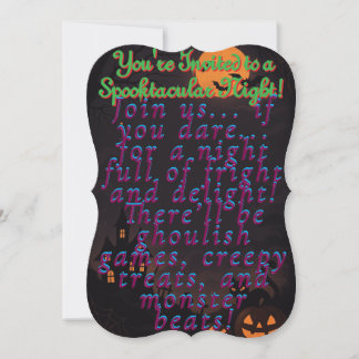 Carte d'invitation pour la fête d'Halloween