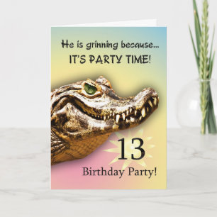 Carte d'invitation pour la fête du 13e anniversair