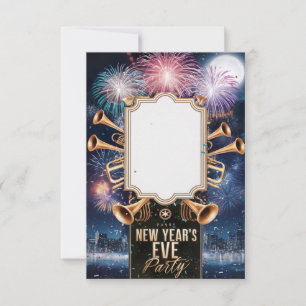 Carte d'invitation pour la fête du Nouvel An