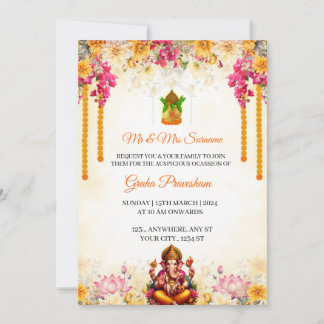Carte d'invitation pour la pendaison de crémaillèr